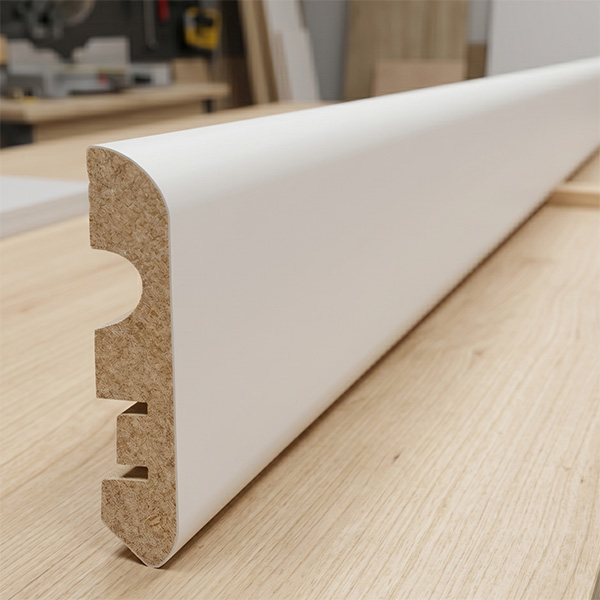 Pircher Coprifilo in MDF Bianco MM10X70X2400 - PIRCHER OBERLAND - Immagine 2